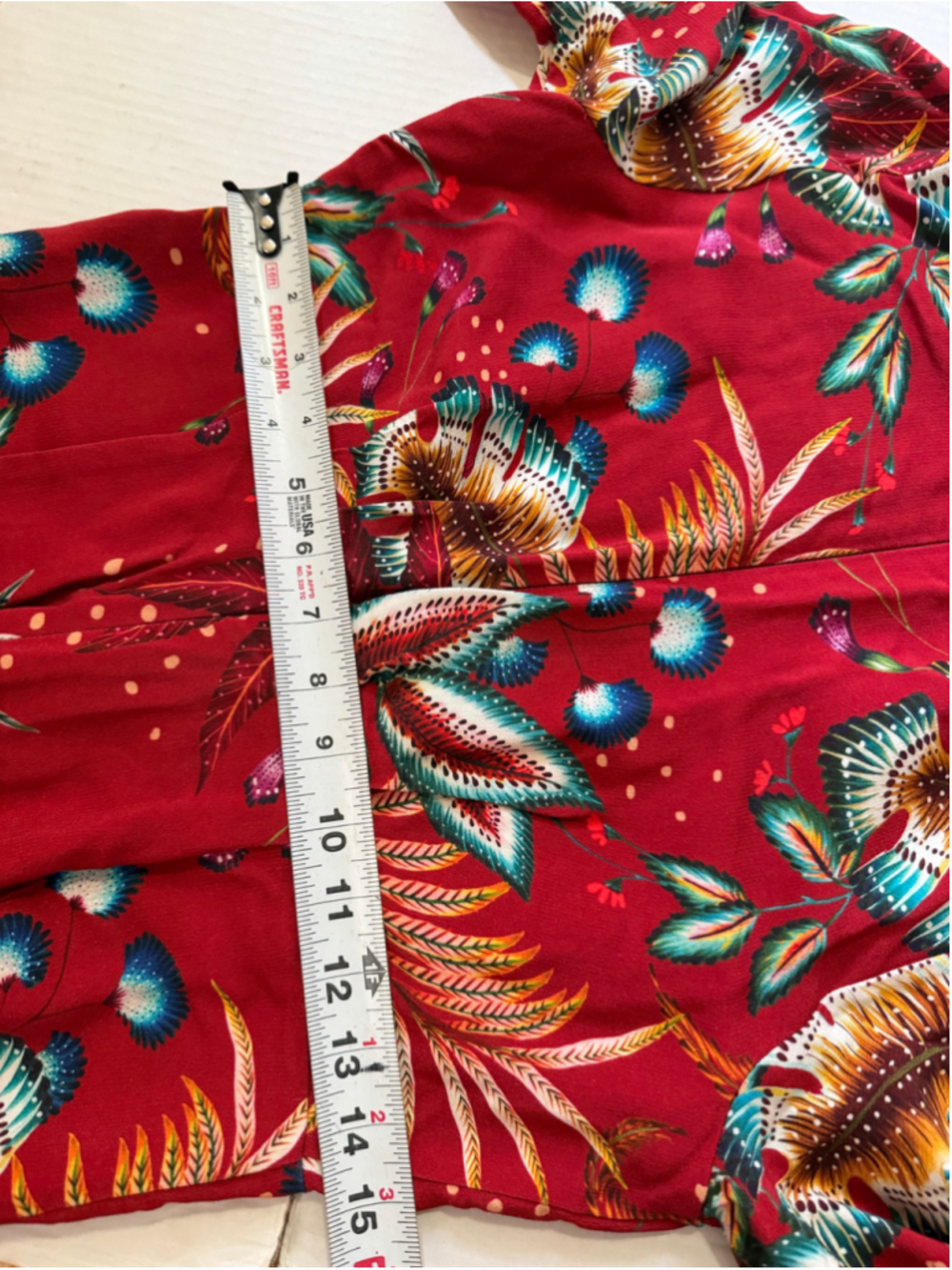 NWT FARM Rio Folhagem De Inverno Y Neckline Boboikat Jumpsuit Red Multi Size L - Picture 11 of 16
